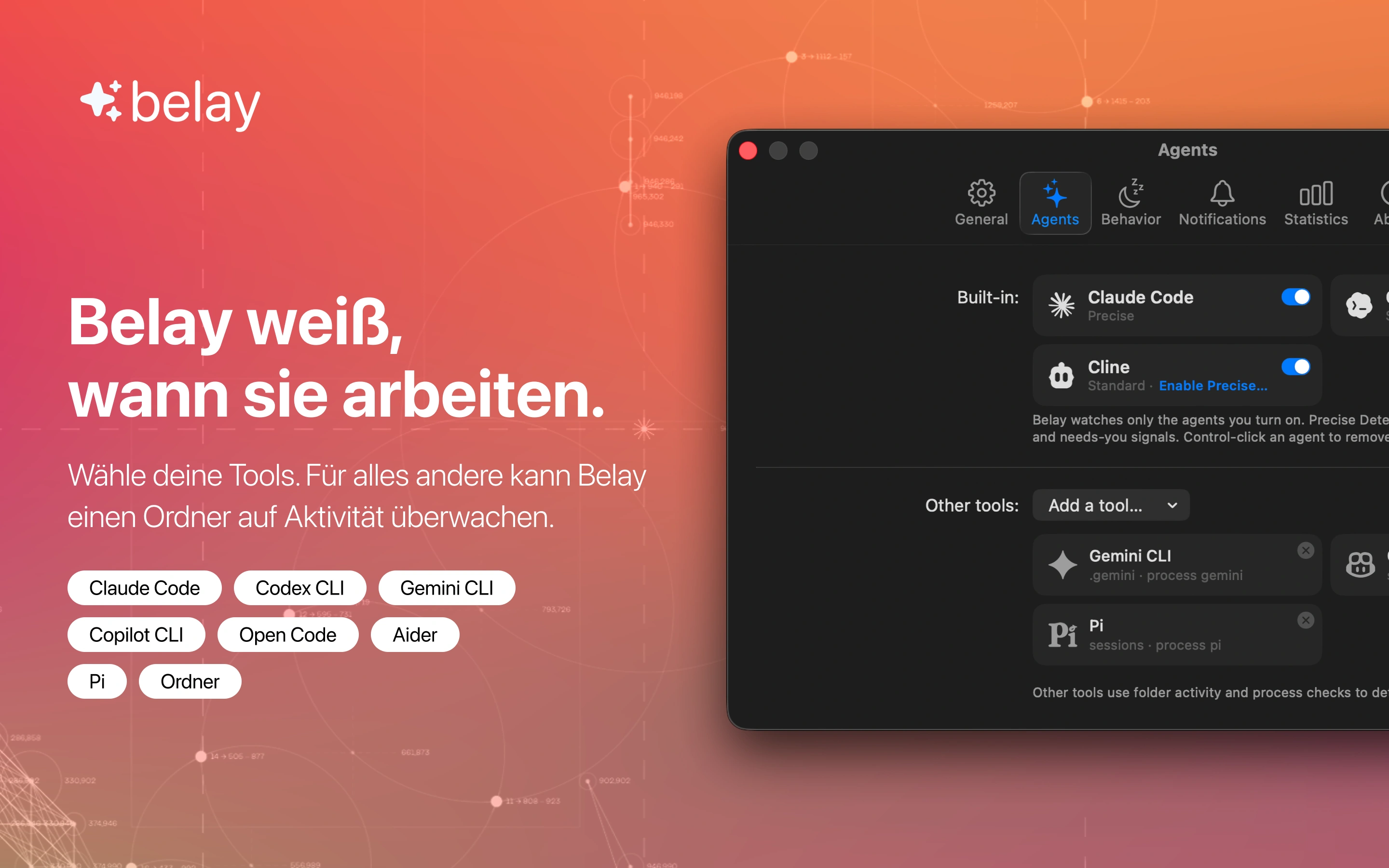 Deine Agenten auf einen Blick