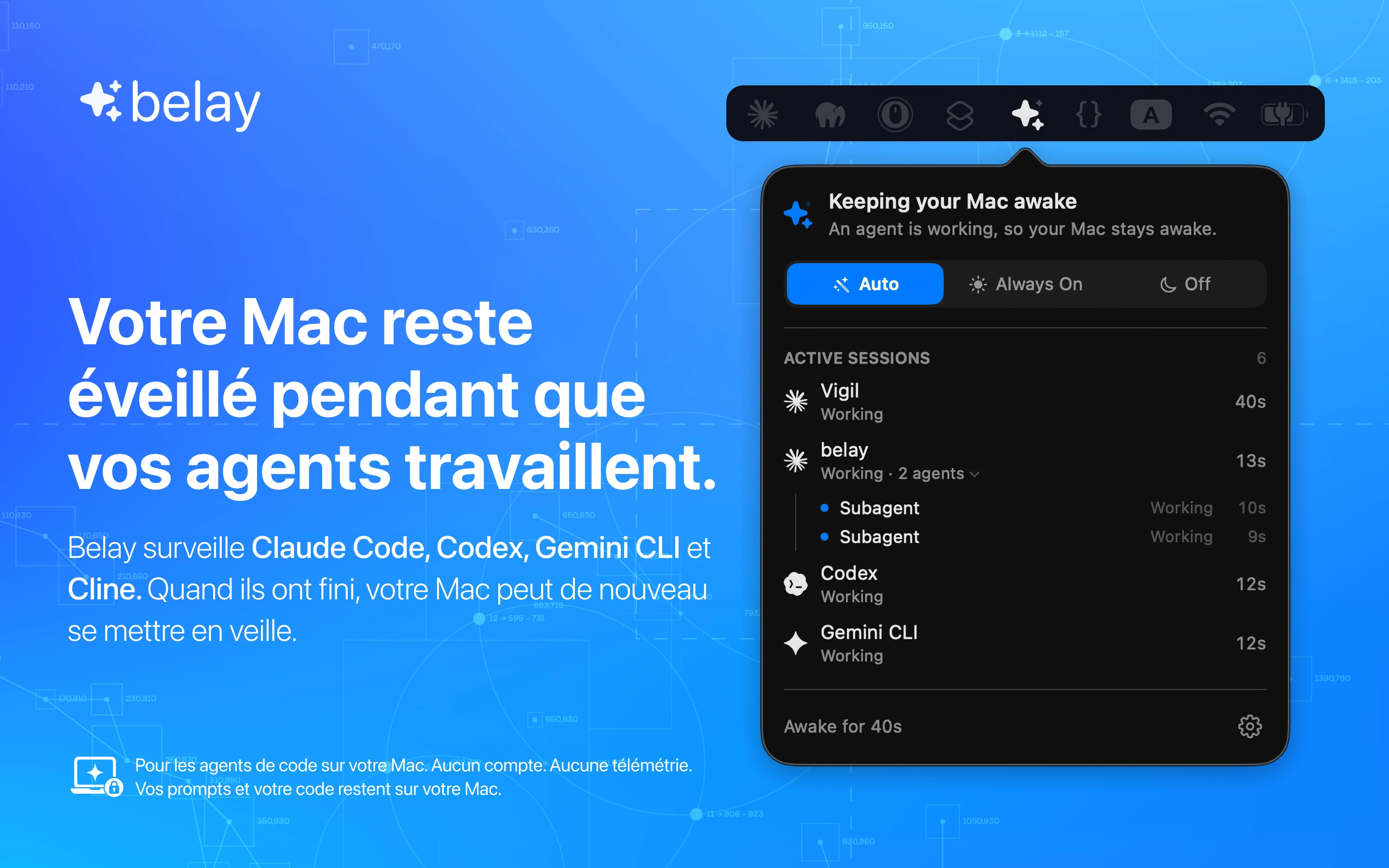 Vos agents, en un coup d'œil