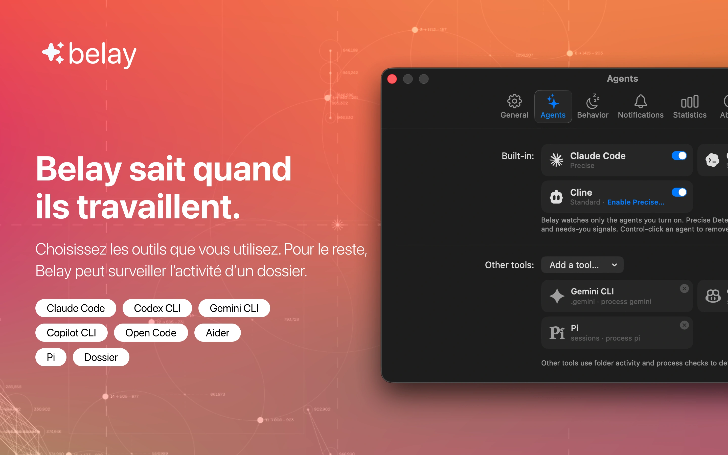 Vos agents, en un coup d'œil
